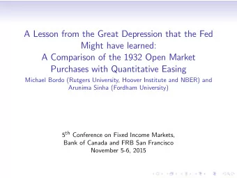 A Lesson from the Great Depression that the Fed  Might have learned:  A Comparison of the 1932 Open