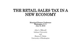 NE  NEW  W EC  ECONOM  ONOMY  Munic  nicipal  al Financ  nance  e Confer  ferenc  ence  Washin