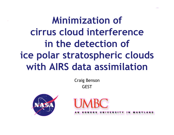minimization of cirrus cloud interference in the
