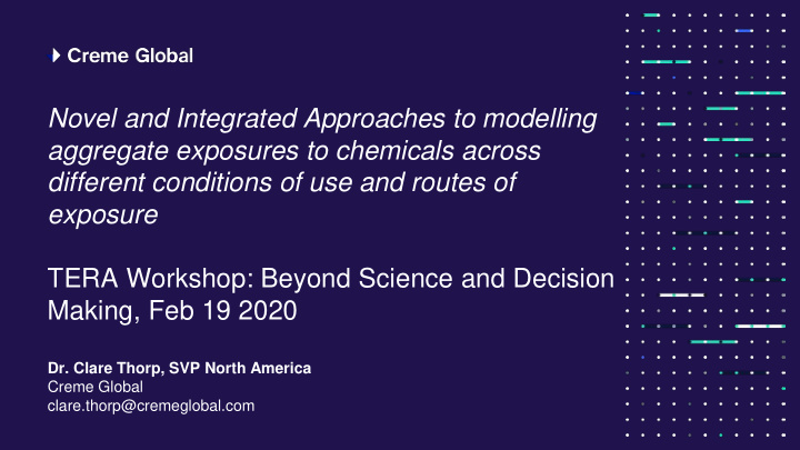 novel and integrated approaches to modelling aggregate
