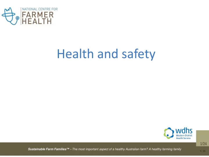 health and safety