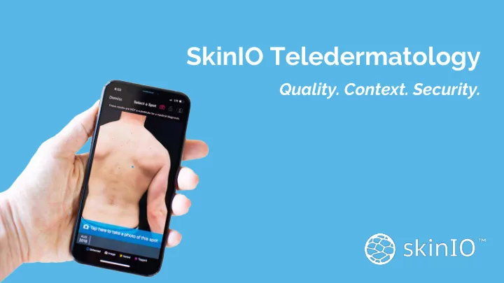 skinio teledermatology