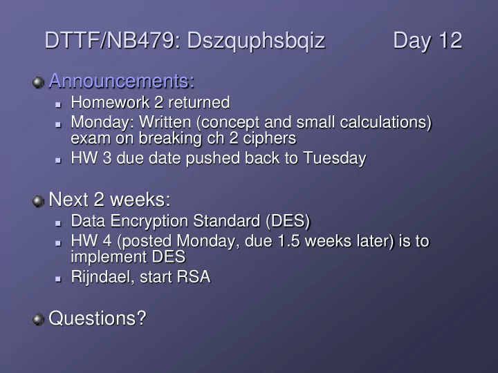 dttf nb479 dszquphsbqiz day 12