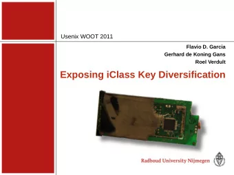 Exposing iClass Key Diversification  Contents    Introduction   RFID   iClass and Picopass