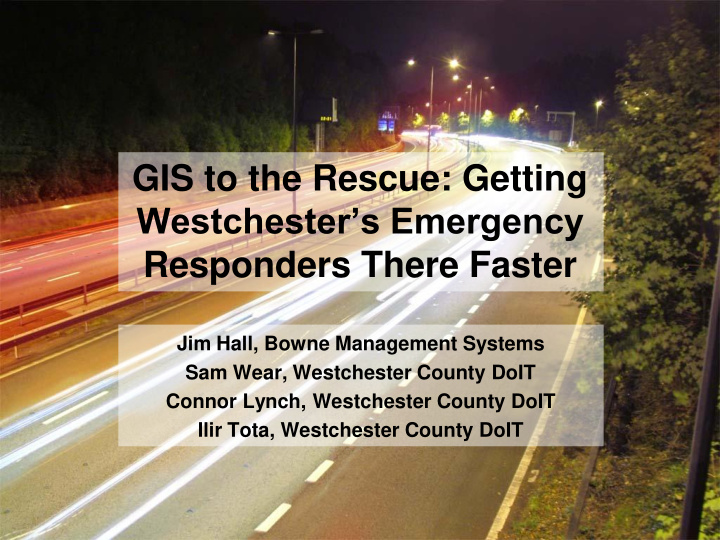 gis to the rescue getting