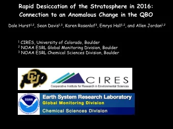 Rapid Desiccation of the Stratosphere in 2016:  Connection to an Anomalous Change in the QBO Dale