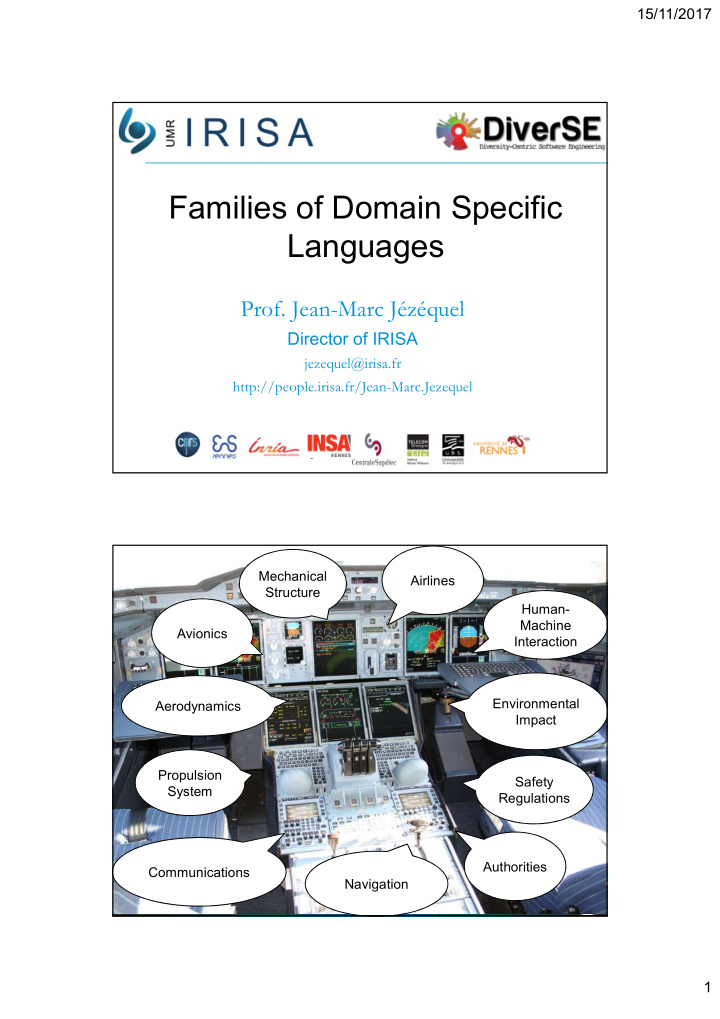 families of domain specific languages