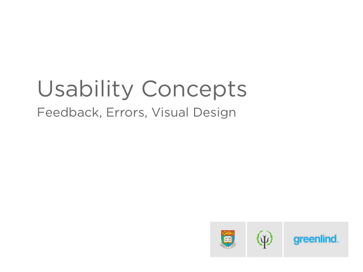 usability concepts