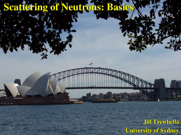 scattering of neutrons basics