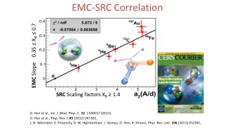 EMC-SRC  Correlation EMC Slope        0.35    X B   0.7 SRC