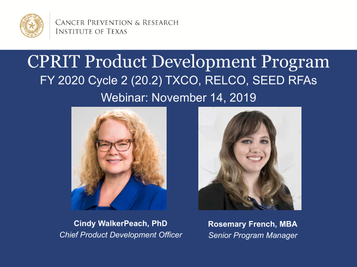 cprit product development program