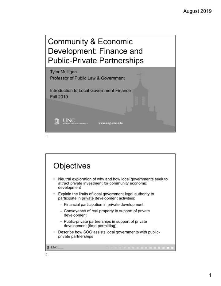 community economic development finance and public private