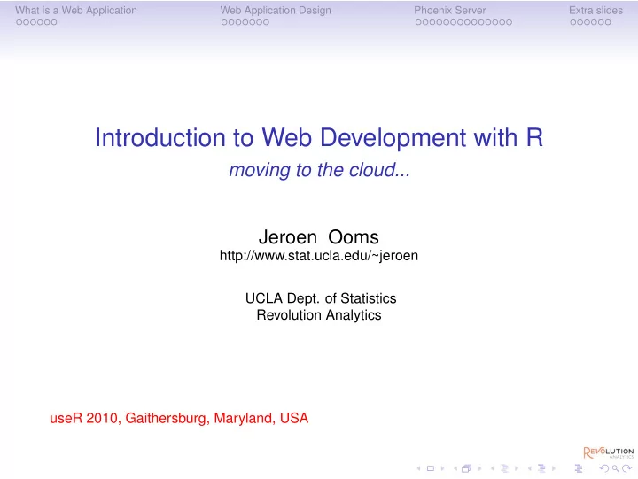 introduction to web development with r