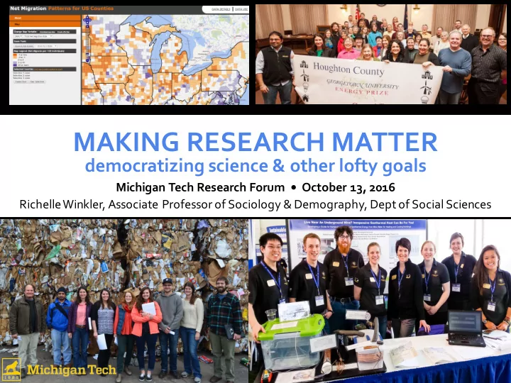 making research matter