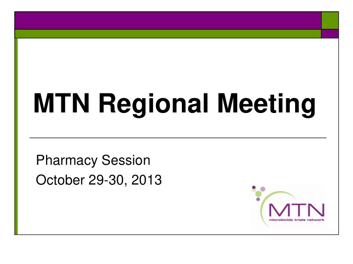 mtn regional meeting
