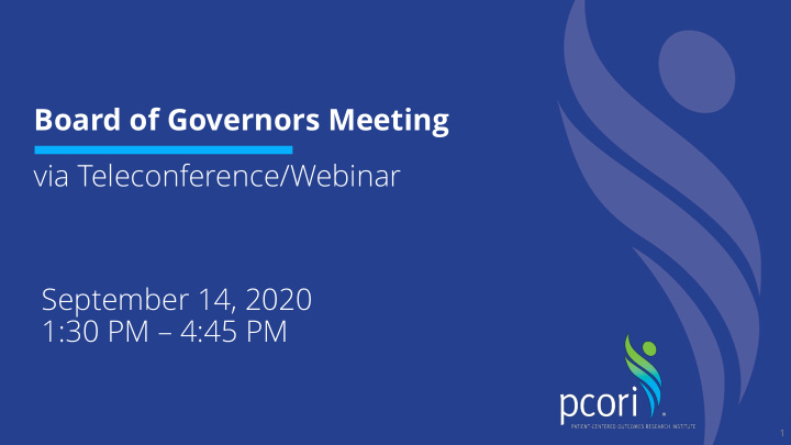 board of governors meeting via teleconference webinar