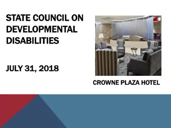 ST  STATE  E COU  OUNCIL  NCIL ON  ON  DE  DEVE  VELOP  OPMENT  MENTAL  AL  DI  DISA  SABILIT