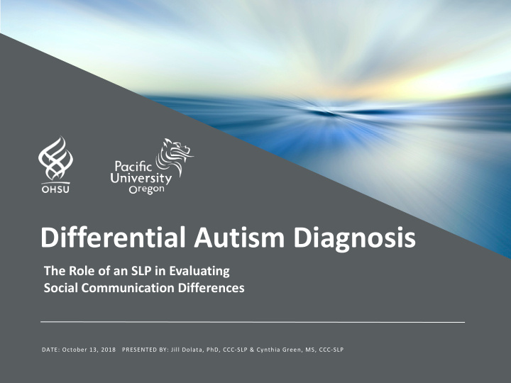 differential autism diagnosis