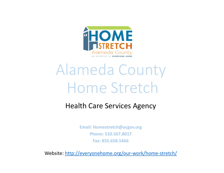 alameda county home stretch