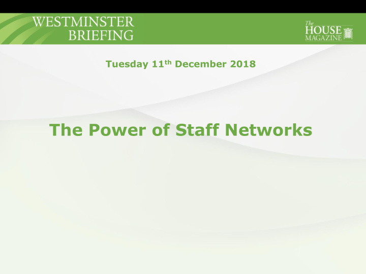 the power of staff networks