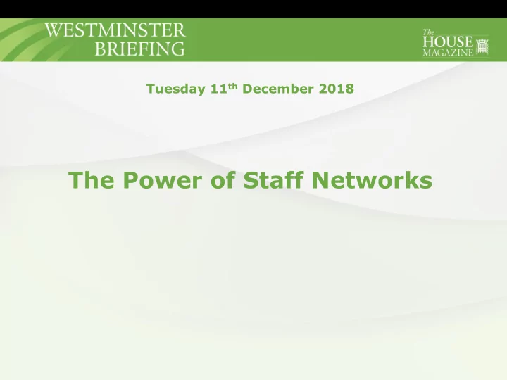 the power of staff networks