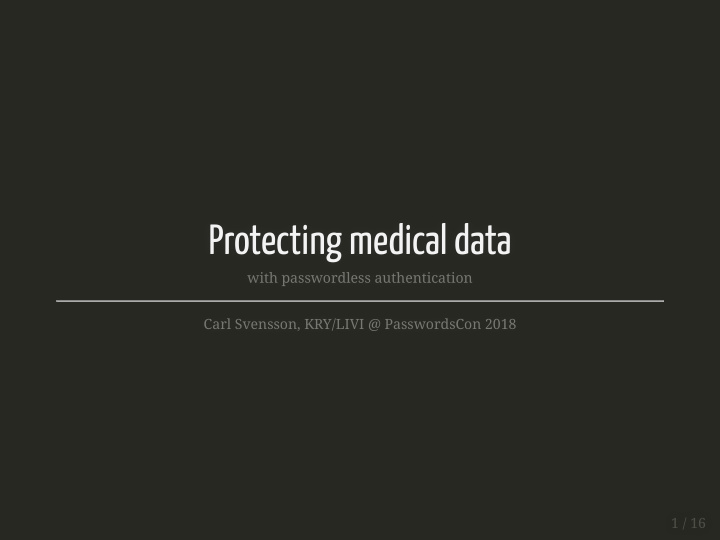 protecting medical data