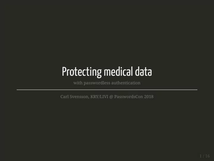 protecting medical data