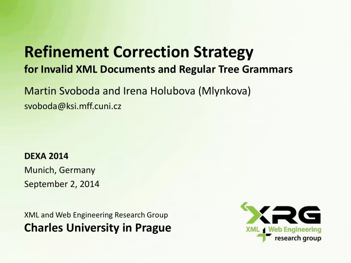 refinement correction strategy