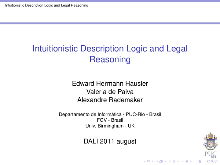 intuitionistic description logic and legal reasoning