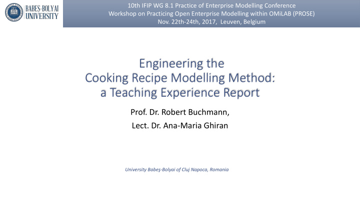 a teaching experience report