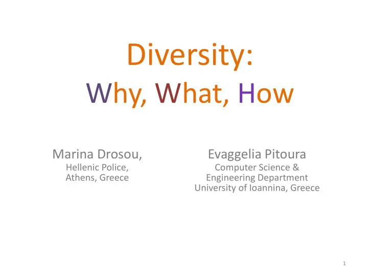 diversity