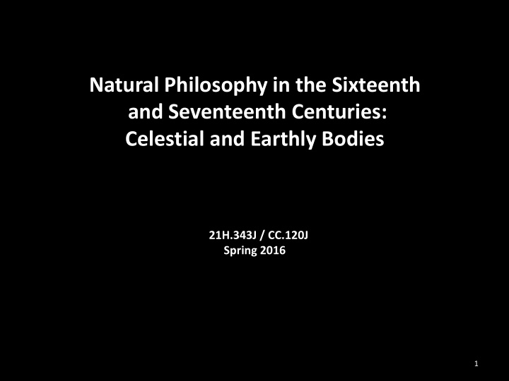natural philosophy in the sixteenth