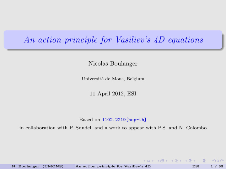 an action principle for vasiliev s 4d equations