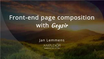 Fr  Fron  ont-en  end page  e compositi  tion  wit  with h Ge  Geysir  ir  Jan Lemmens  technical