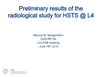 Marcus M. Morgenstern  DGS-RP-AS  LIU-PSB meeting - June 18 th , 2015 -  Introduction  Updated