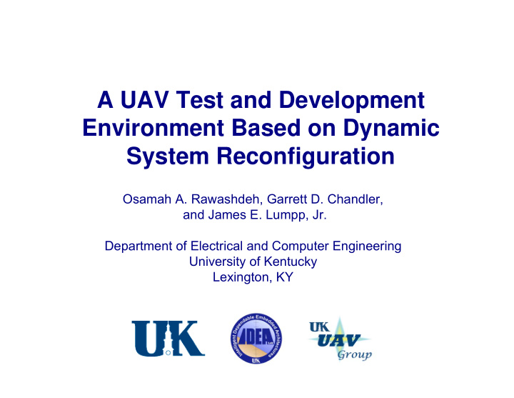a uav test and development environment based on dynamic
