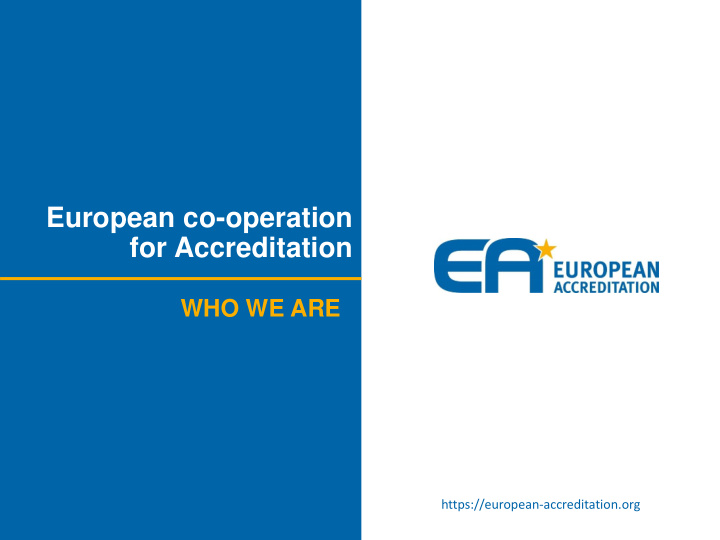 european co operation for accreditation