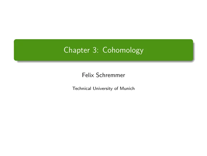 chapter 3 cohomology