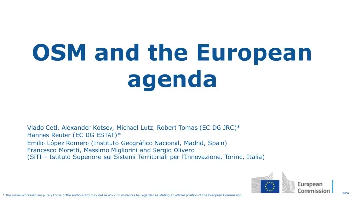 osm and the european