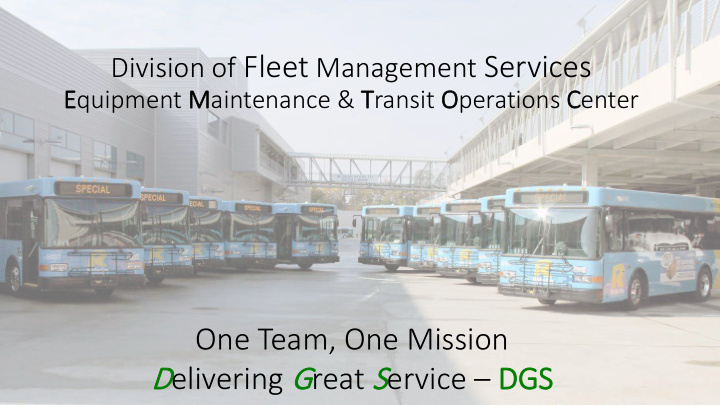 division of fleet management services