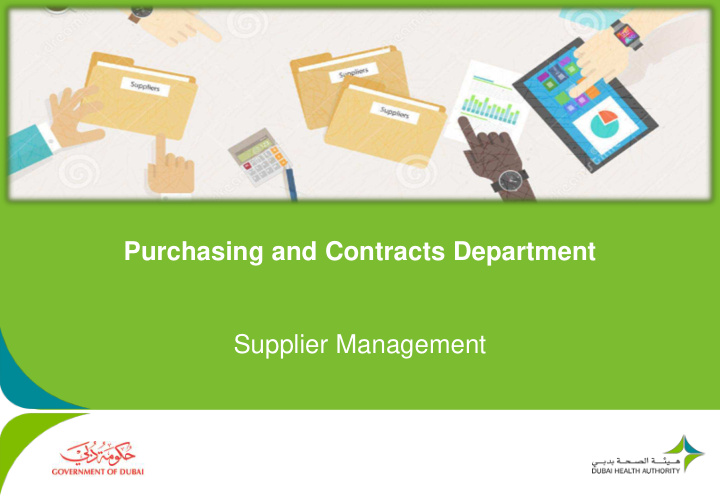 purchasing and contracts department supplier management