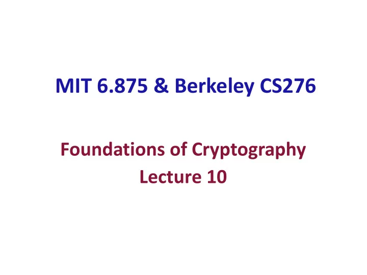 mit 6 875 berkeley cs276