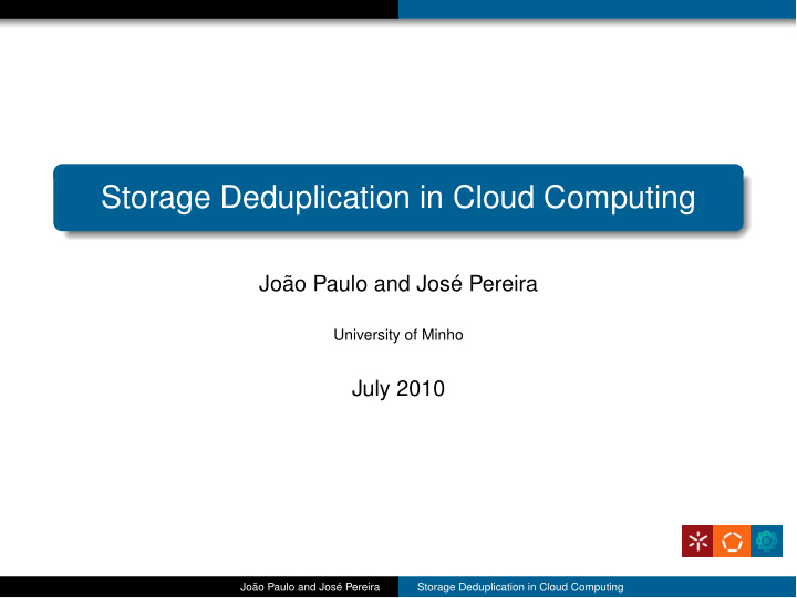 storage deduplication in cloud computing
