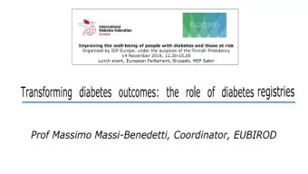 Targets  Benefjciaries  Research  People affected by diabetes  Epidemiology  Policy