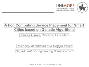 CLOSER 2019, May., 2-4, Heraklion, Greece  1  CLOSER 2019, May., 2-4, Heraklion, Greece  2  Cloud