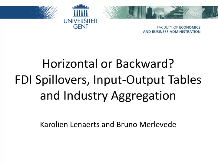 and industry aggregation