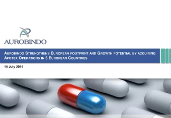 Forward Looking Statements This presentation contains statements that constitute forward looking