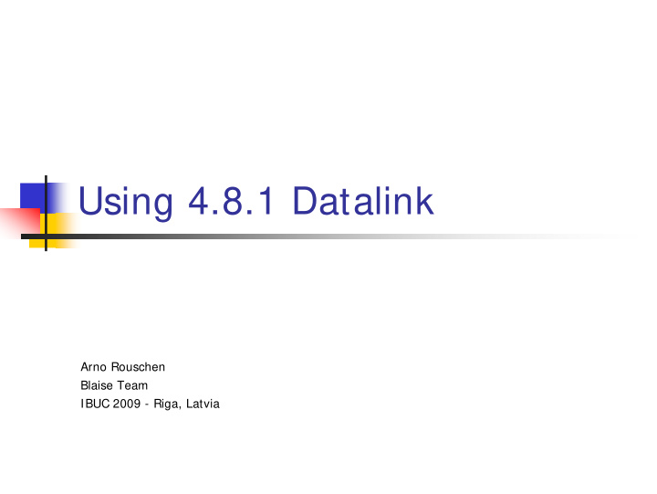 using 4 8 1 datalink