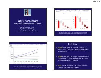 Fatty Liver Disease  Diagnostic Challenges and Updates  Ryan M. Gill, M.D., Ph.D.  Department of