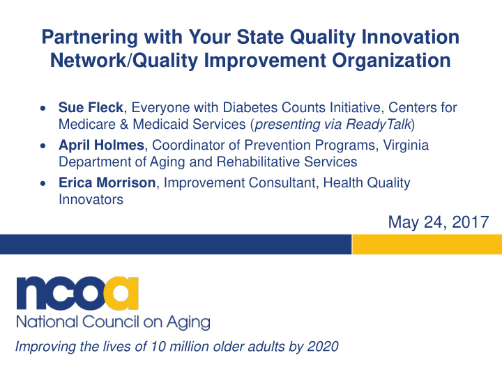 partnering with your state quality innovation